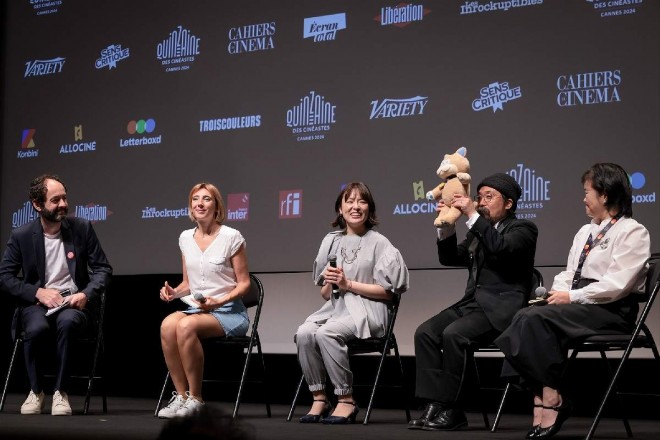 "Ghost Cat Anzu," officially screened at the 77th Cannes Film Festival's Directors' Fortnight, Q&A session (C) KAZUKO WAKAYAMA