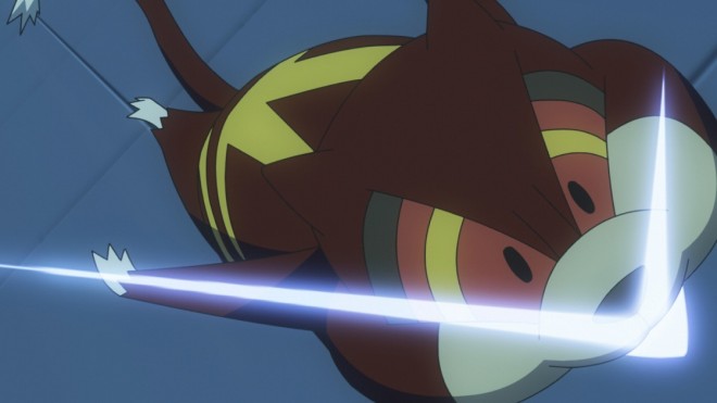 Scene cut from the TV anime "Pokémon horizon"  episode54
