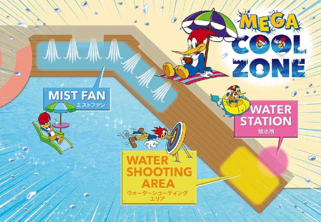 "MEGA COOL ZONE" Map Image provided by Universal Studios Japan