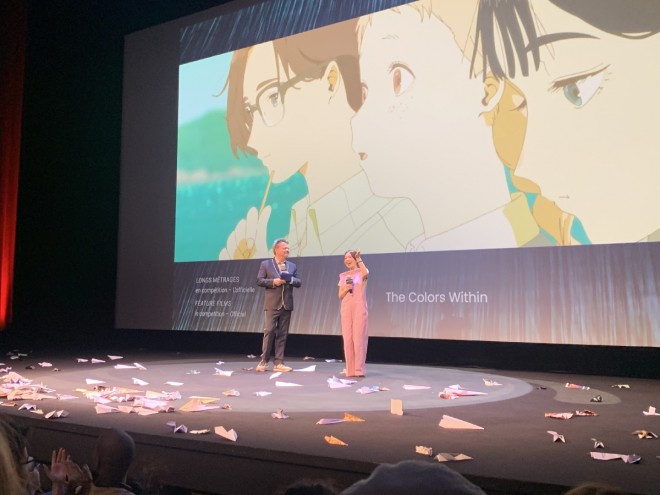 Director Naoko Yamada at the premiere screening of "Your Colors" at the "Annecy International Animation Film Festival 2024"