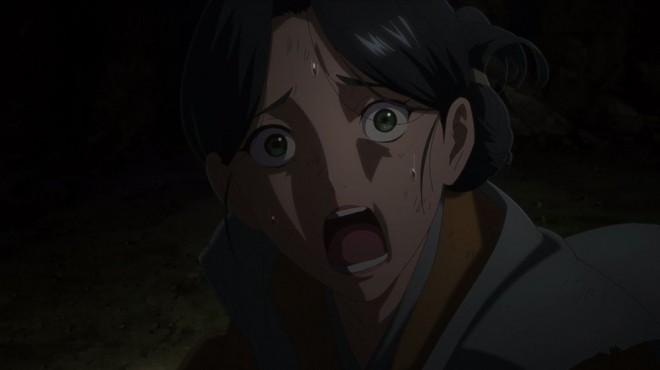Scene cut from Yatagarasu: The Raven Does Not Choose Its Master, "The Golden Raven"