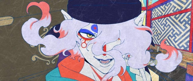 Scene cut from "Mononoke: The Movie"