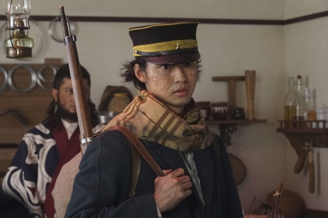 from "WOWOW Drama Series W: Golden Kamuy - Hokkaido Tattooed Convicts Battle Arc-" Episode 7 © Satoru Noda / Shueisha © 2024 WOWOW