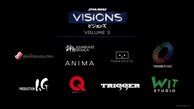 Participating studios for Star Wars: Visions Volume 3 bring unique anime artistry to the galaxy far, far away.