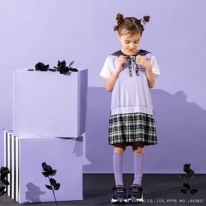 School-Inspired Docking Dress with Kuromi’s Ears on the Collar!