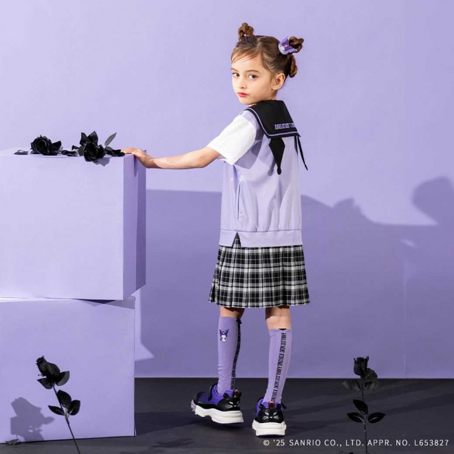 School-Inspired Docking Dress with Kuromi’s Ears on the Collar!