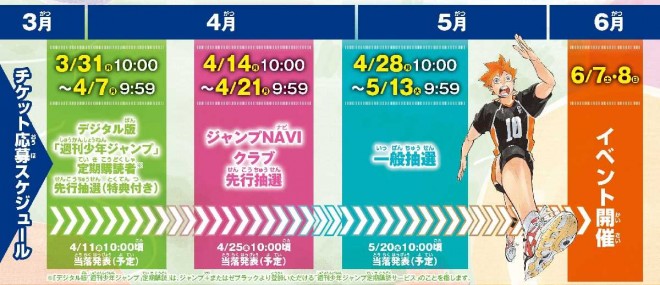 Haikyuu!! FAN PARK Ticket Application Schedule