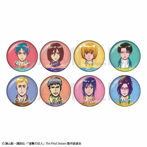 TV Anime "Attack on Titan" POP UP SHOP by WIT STUDIO Art make Trading Foil Stamped Can Badges