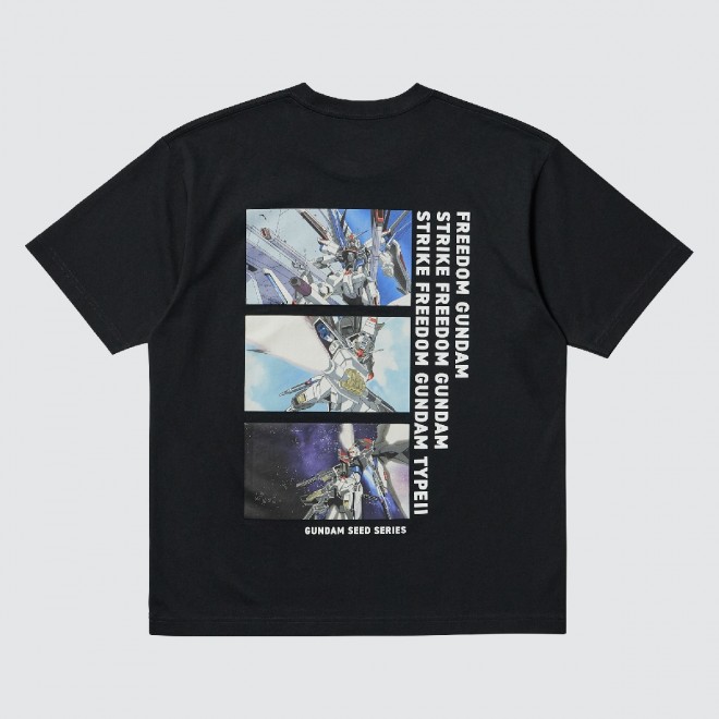 Design inspired by Gundam SEED, SEED DESTINY, and SEED FREEDOM, featuring dramatic visuals from each title.