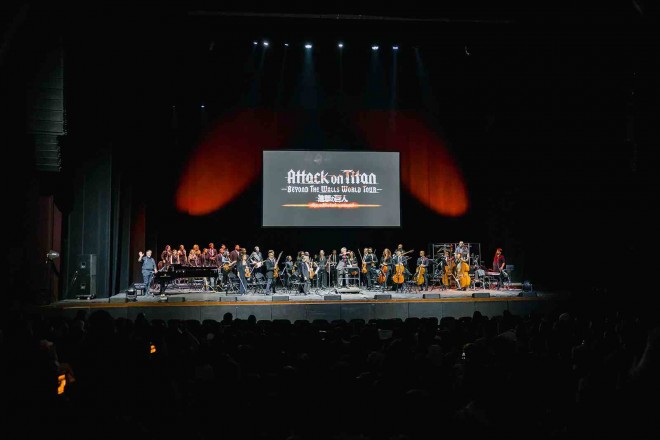 Attack on Titan: Beyond the Walls World Tour opens in Los Angeles with a live orchestral performance and anime visuals.