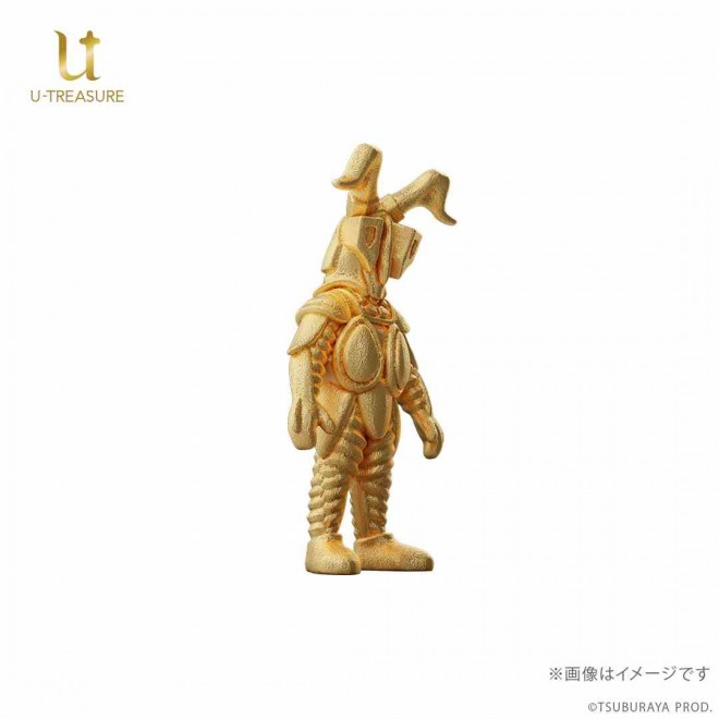 Solid gold mini figure of Zetton from the Ultraman series