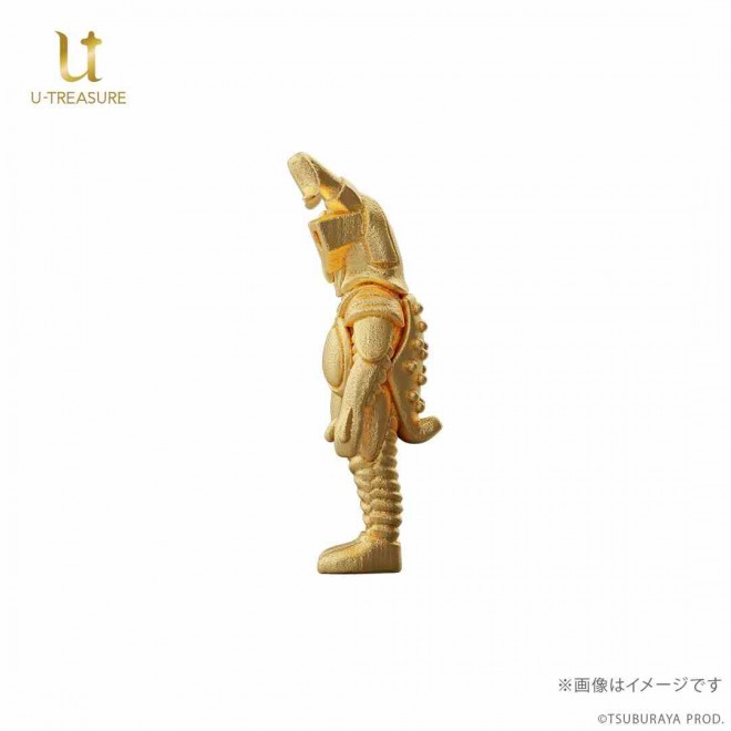 Solid gold mini figure of Zetton from the Ultraman series