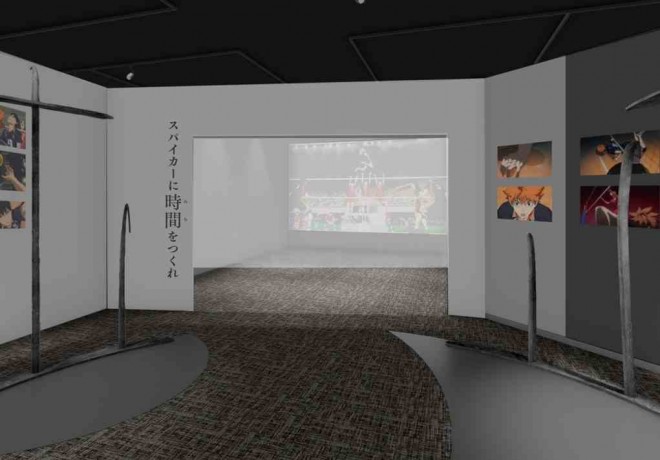 Video exhibit area showcases famous scenes from The Dumpster Battle with original animation and art. (Sample image)