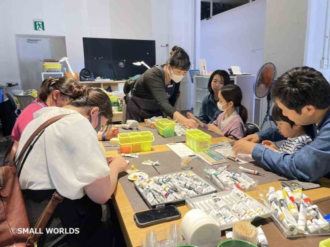 Hands-on experience in the miniature workshop.