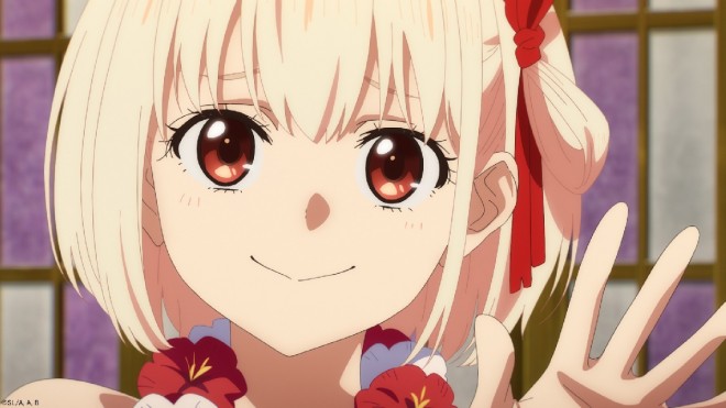 A preview still from Lycoris Recoil: Friends are thieves of time