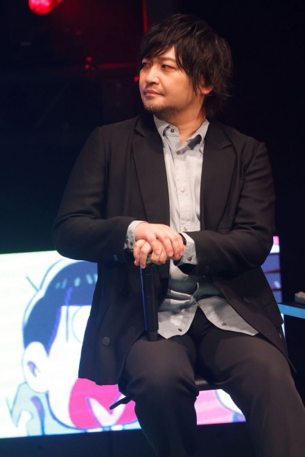 Yuichi Nakamura addresses the crowd at the event