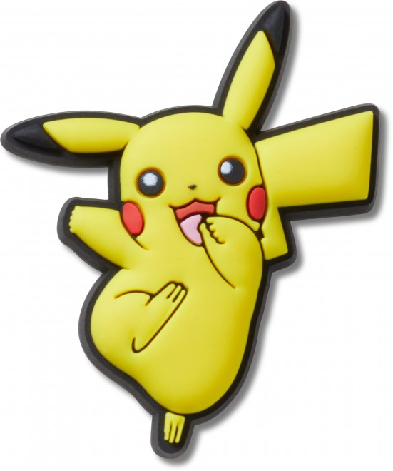 Colorful Pokémon x Crocs collaboration features Eevee-inspired platform clogs with faux fur strap