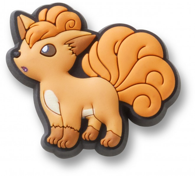 Colorful Pokémon x Crocs collaboration features Eevee-inspired platform clogs with faux fur strap