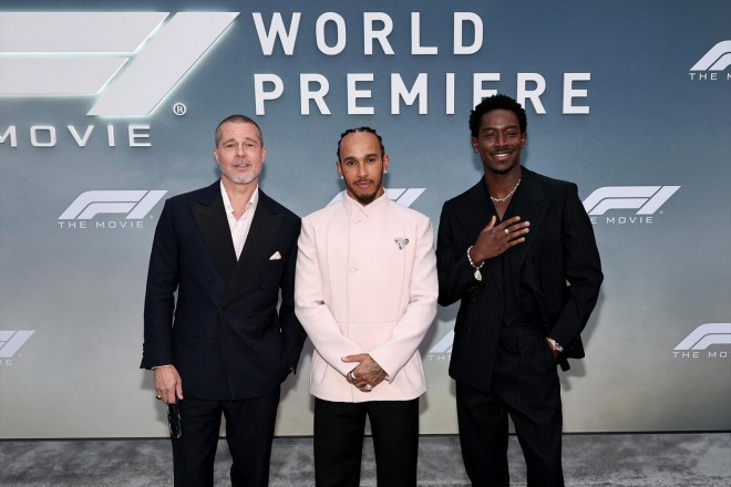 Yuki Tsunoda attends the F1 movie world premiere in Times Square, New York, alongside Brad Pitt and Lewis Hamilton. Photo taken in New York, USA.