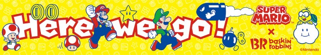 Baskin-Robbins Japan teams up with Super Mario for an exclusive summer campaign featuring themed sundaes, colorful cakes, and collectible goodies.