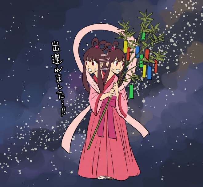 Yor from SPY×FAMILY in Tanabata-themed outfit drawn by Tatsuya Endo