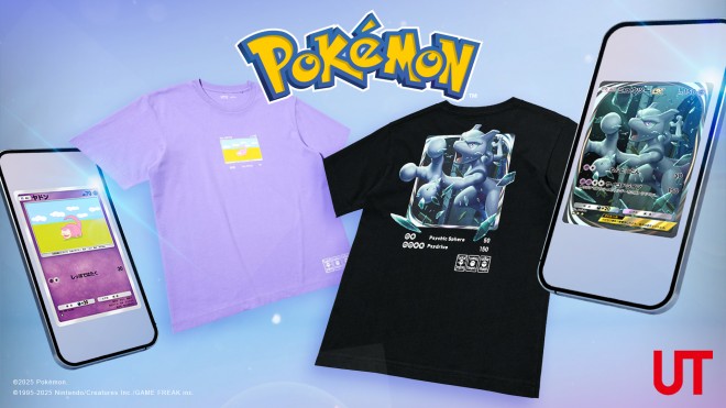 UNIQLO UT Pokémon TCG and Poképoke collaboration items including T-shirts and sweatshirts.