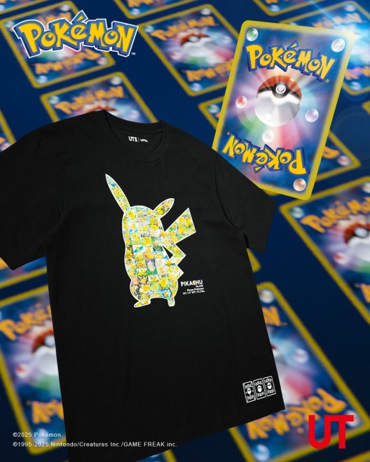 UNIQLO UT Pokémon TCG and Poképoke collaboration items including T-shirts and sweatshirts.