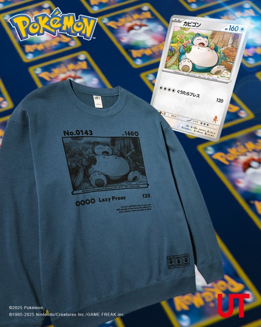 UNIQLO UT Pokémon TCG and Poképoke collaboration items including T-shirts and sweatshirts.
