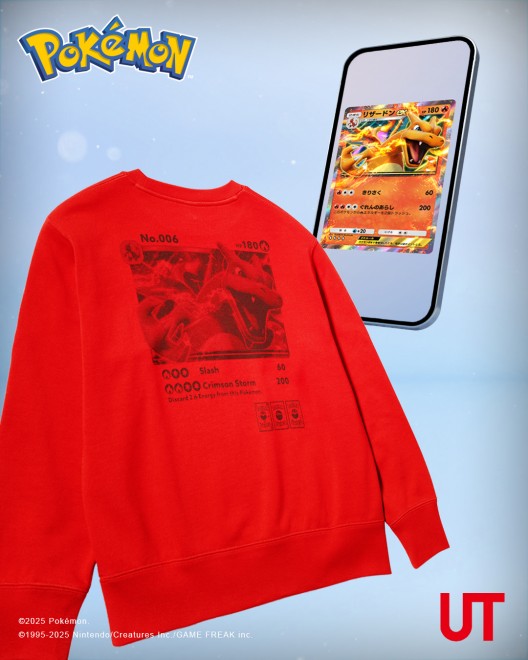 UNIQLO UT Pokémon TCG and Poképoke collaboration items including T-shirts and sweatshirts.