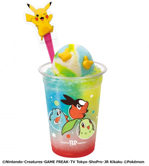 Pokémon-themed ice cream lineup for the 31 Poke-Natsu! Campaign at Baskin-Robbins Japan.