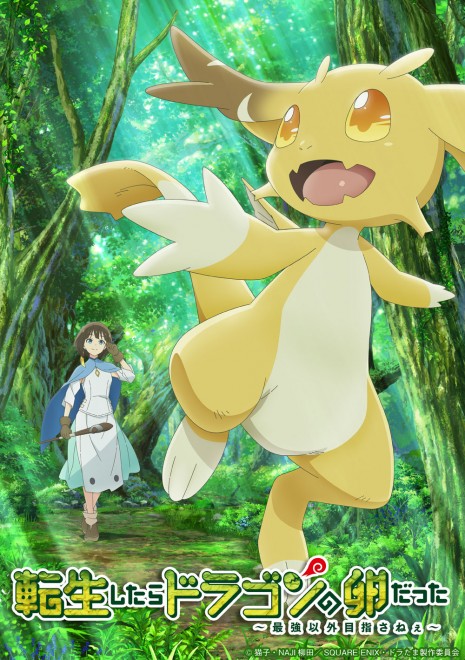 Key visual of DoraTama anime showing Illusia and Myria walking in the forest