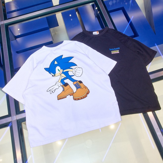 SEGA and Timberland release Sonic-themed apparel including long- and short-sleeve T-shirts
