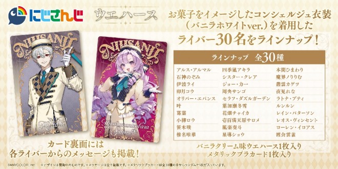 Bandai Secures NIJISANJI Merchandise License, Launching Wafer