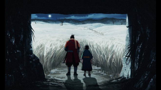 Teaser images from the 2D anime adaptation "SEKIRO: NO DEFEAT," based on "SEKIRO: SHADOWS DIE TWICE"