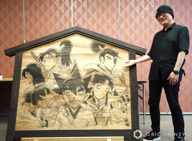 Gosho Aoyama discusses shared swordsmanship depictions in Shin Samurai Tale YAIBA and Detective Conan.