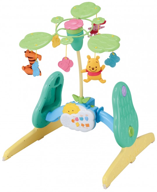 The Winnie the Pooh Selectable Rotating 6-Way Gym Transforming Mobile, which surpassed 1.5 million units sold, won the Hit Sales Award at the Japan Toy Awards 2025.