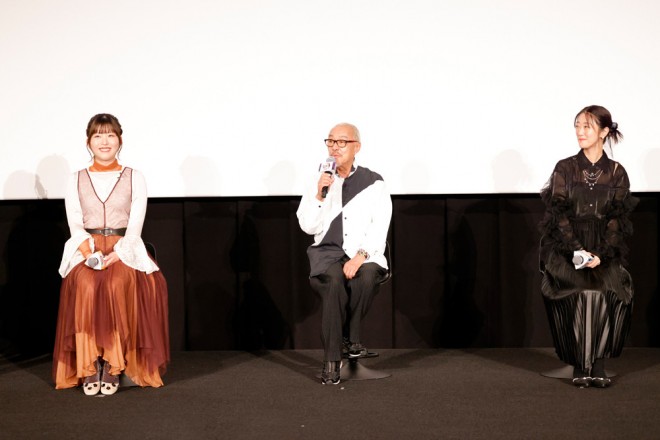 The stage greeting for Demon Slayer: Kimetsu no Yaiba - Infinity Castle: Act 1 Akaza Returns