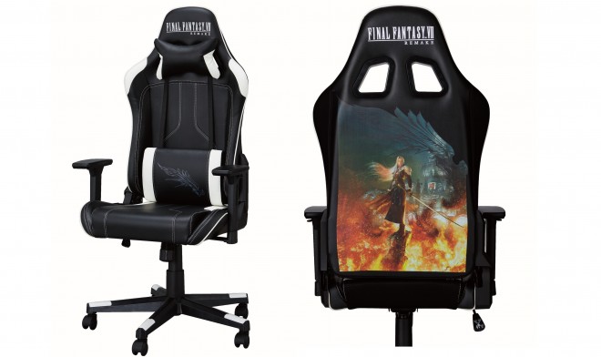 Nitori collaboration gaming chair featuring Cloud from Final Fantasy VII Remake, available for pre-order online starting September 17, 2025.