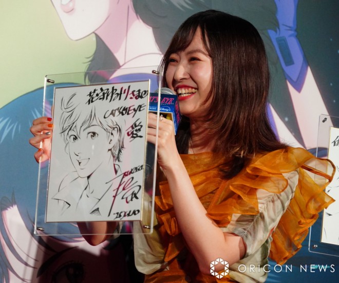 Yumiri Hanamori at the pre-release screening event for the anime Cat’s Eye