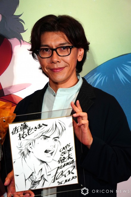 Takuya Satō at the pre-release screening event for the anime Cat’s Eye