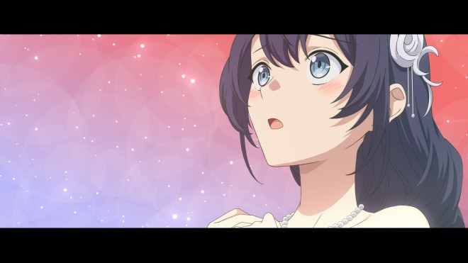 The teaser visual for the TV anime adaptation of "Even Though I'm a Super Timid Noble Girl, I Accepted the Bet From My Cunning Fiancé," featuring Pia and Rufus.