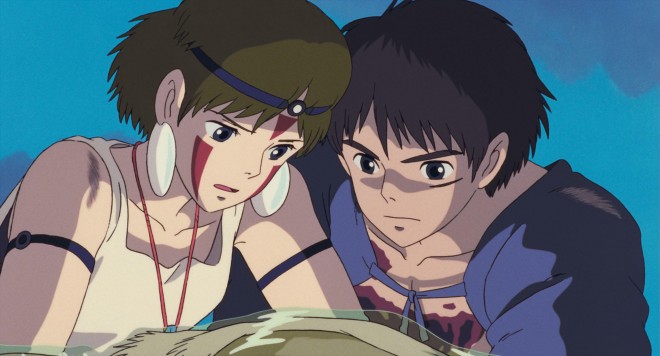 Poster visual for the 4K digital remaster of Princess Mononoke, announcing its nationwide expansion to all 47 prefectures in Japan.