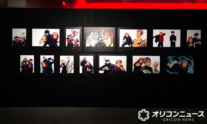 Scenes from the press preview of the “Jujutsu Kaisen Animation Exhibition: Hidden Inventory and Premature Death / Shibuya Incident”