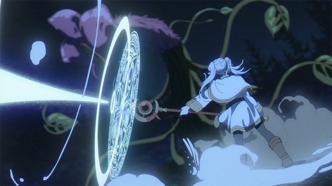 Frieren using magic
