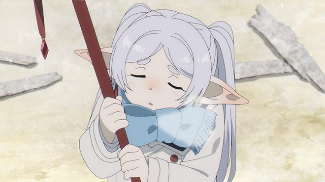 Frieren suffering from a cold