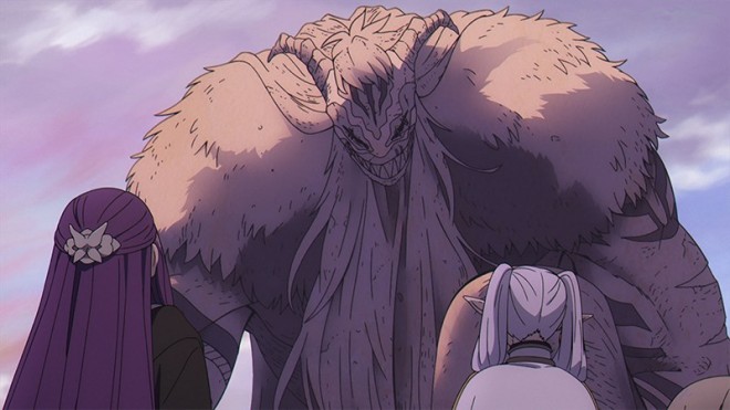 Frieren and Fern confronting Qual.