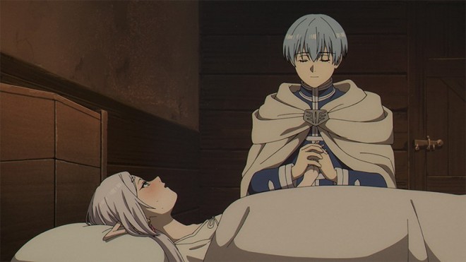 Himmel caring for Frieren