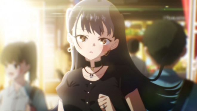 New scene still from the theatrical anime film The Dangers in My Heart.