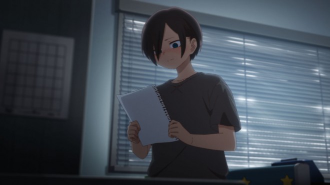 New scene still from the theatrical anime film The Dangers in My Heart.