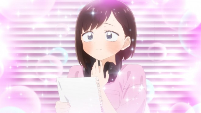 New scene still from the theatrical anime film The Dangers in My Heart.